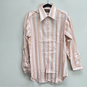 Striped Men's Shirt in Pink and White